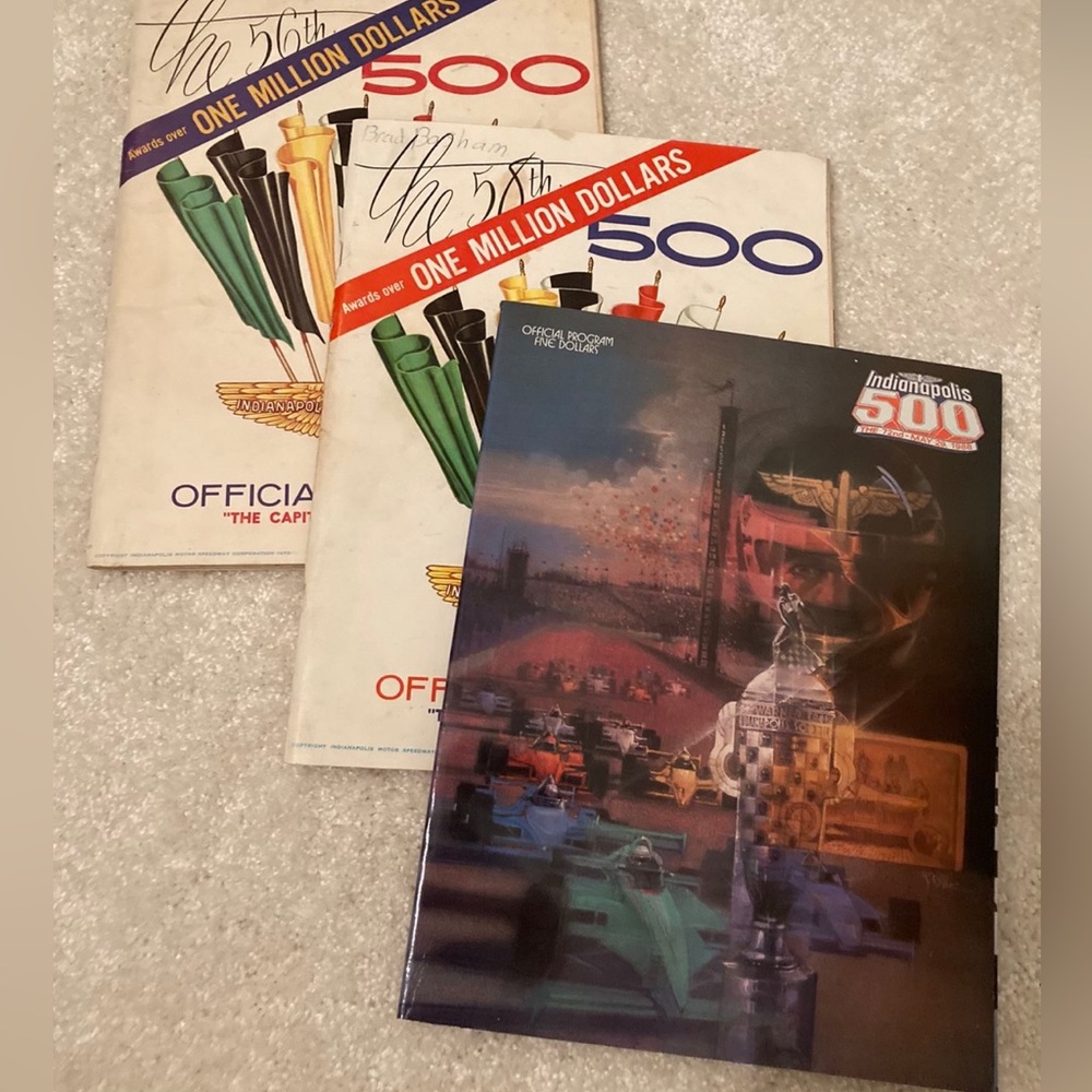 Indy 500 Race Programs